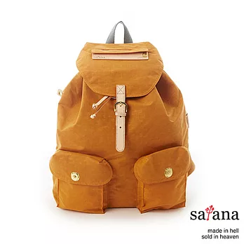 satana - 實用休閒束口後背包 - 黃玉色
