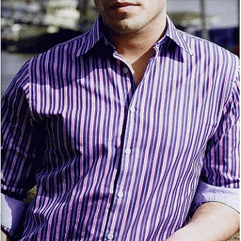 『摩達客』英國進口【Charles Tyrwhitt】高級粉紅藍直紋長袖休閒襯衫A-S