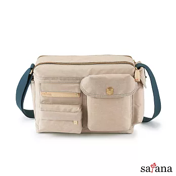 satana - 經典軍風 簡單生活斜肩包 - 板栗色