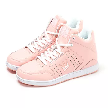 【DADA】LILYTH 小心機內增高亮彩高筒休閒鞋-女(粉橘TWXT541OOW)7粉橘