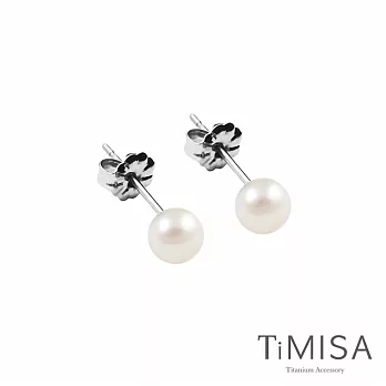 【UH】TiMAS - 珍愛奇蹟 - 珍珠純鈦耳環 - 白色