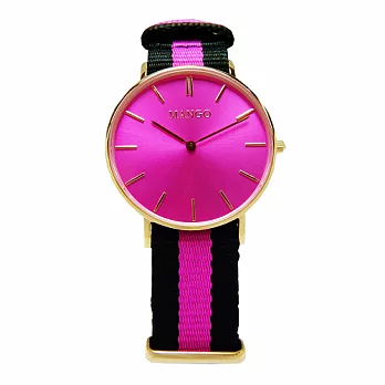 MANGO 異國風貌時尚優質腕錶-紫色-MA6657L-16