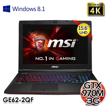 msi 微星 GE62 2QF 15.6吋 i7-4720 GTX970M 3G獨顯電競筆電