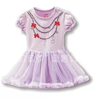 夢幻公主蓬蓬裙哈衣裙 肩釦 包屁 紗網 花邊 哈裙 蕾絲裙 洋裝 連身裙9M紫色項鍊