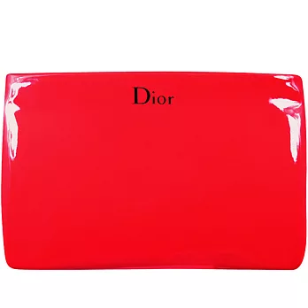 Dior 迪奧 紅色亮面漆皮化妝包
