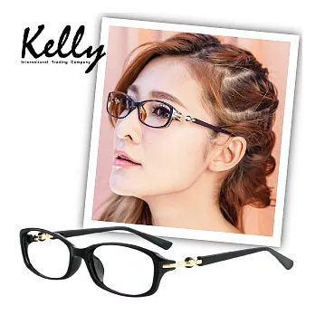 【Kelly C】超模潮流街頭風格平光眼鏡/光學眼鏡/近視眼鏡(黑色-2657-C1)