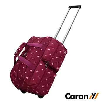 CARANY 卡拉羊 時尚休閒大容量旅行拉桿包 行李包 手拎包 (深紫蝴蝶) 58-0012D4