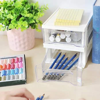 【nicegoods 好東西】好學文具收納組合C (抽屜收納盒4入)白