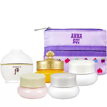 Whoo 后 全系列乳霜珍藏組送安娜蘇 紫戀甜心面紙零錢包