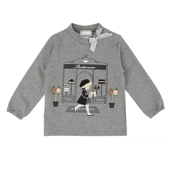 愛的世界純棉立領長袖T恤-台灣製-95灰色