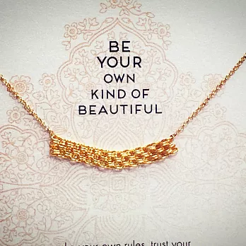 Dogeared 閃亮編織造型 金色許願項鍊 成就專屬自己的美 細緻百搭款 附原廠盒