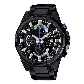 CASIO EDIFICE 帥勁魅力的展現時尚運動超限量腕錶-黑+藍-EFR-540BK-1A