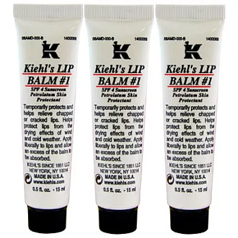 Kiehl’s契爾氏 1號護唇膏(0.5oz)*3