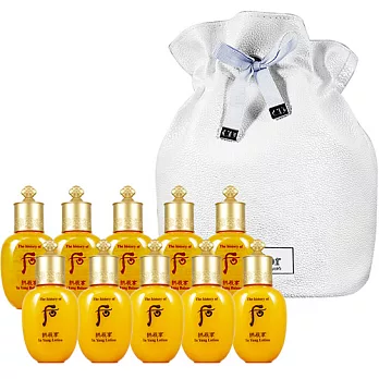 Whoo 后 拱辰享系列化妝水乳液送迪奧 星鑽束口圓桶袋#滋養液+清潤乳