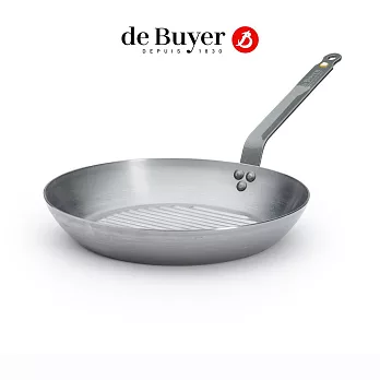 |DE BUYER| 法國畢耶﹝原礦蜂蠟系列﹞橫紋牛排鍋 32cm