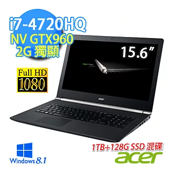 【Acer】VN7-591G-736P 15.6吋FHD高畫質混碟筆電 (i7-4720HQ/8G/2G獨顯/1TB+128G SSD/WIN8.1)