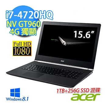 【Acer】VN7-591G-74JF 15.6吋FHD高畫質混碟筆電 (i7-4720HQ/8G/4G獨顯/1TB+256G SSD/WIN8.1)
