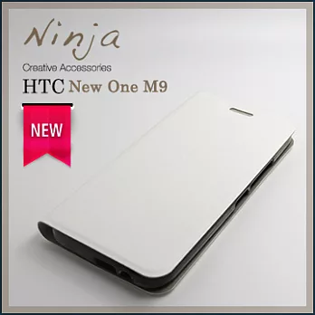 【東京御用Ninja】HTC One M9經典瘋馬紋保護皮套(白色)