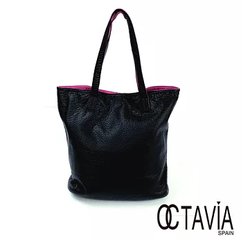 OCTAVIA - 軟心腸 水洗皮雙面雙色1+1 簡式購物包 - 愛黑愛紅愛黑愛紅