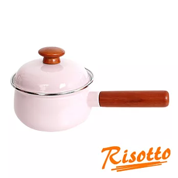 RISOTTO 經典復刻原色琺瑯單柄鍋1.2L(浪漫玫瑰粉)