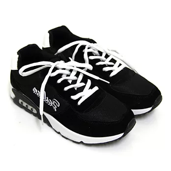 【Pretty】慢活休閒綁帶慢跑鞋36黑色