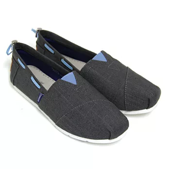 【Pretty】百搭款簡約帆布懶人休閒鞋35灰色