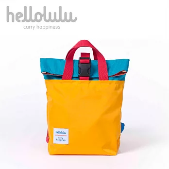 Hellolulu-JAZPER-Kids捲袖式多功能背包(黃/藍)