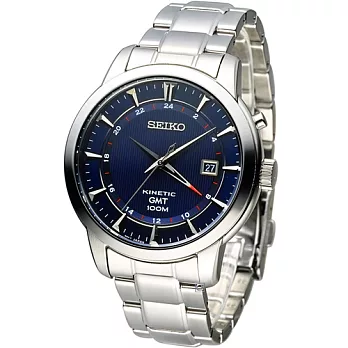 精工 SEIKO Kinetic 雙時區簡約時尚腕錶 5M85-0AC0B SUN031P1