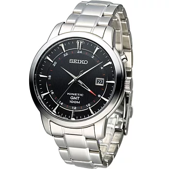 精工 SEIKO Kinetic 雙時區簡約時尚腕錶 5M85-0AC0D SUN033P1