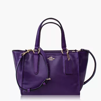 【COACH 多種背法】皮革 / 肩背 / 斜背兩用包(小款)_紫色