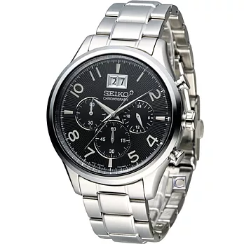 SEIKO 精工大視窗日期計時腕錶 7T04-0AE0ASPC153P1