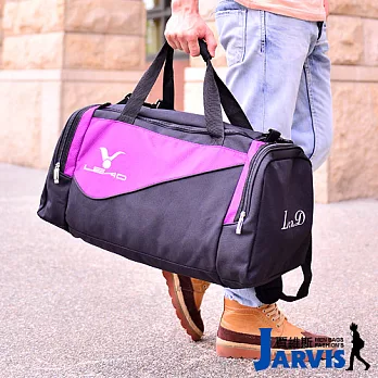 Jarvis 旅行袋 休閒運動提袋-8810黑底/紫