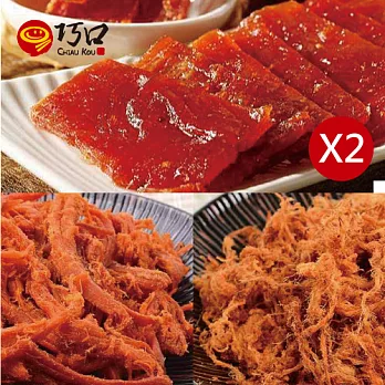 【巧口極味肉品】經典4入組(蜜汁肉干*2+豬肉絲*1+原味肉脯*1)