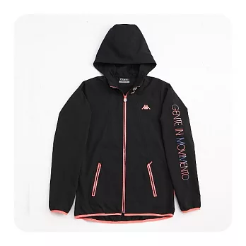 KAPPA義大利 女吸濕排汗速乾單層風衣外套~黑M黑色