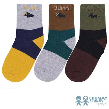 【CHUMMY CHUMMY】霓虹恐龍襪子-男(10雙組)3 (97CM)5Y-6Y