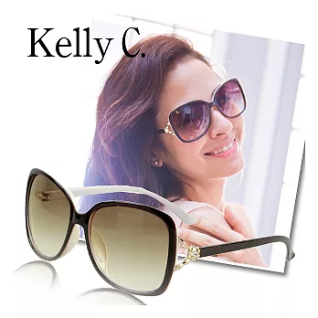 【Kelly C.】山茶花黑白紋路經典太陽眼鏡(211-704)