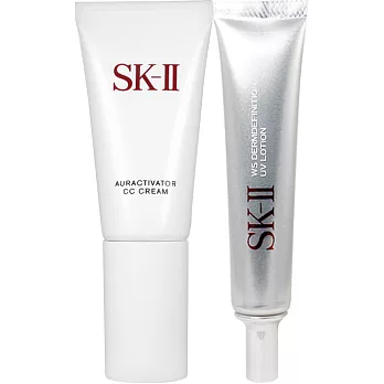 SK-Ⅱ 光感煥白CC霜(30g)+晶緻煥白隔離防曬乳(30g)