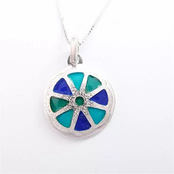 【南風工作室】 B20Orange系列1 純銀琺瑯項鍊