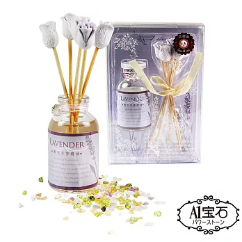 【A1寶石】招財開運-晶鑽五行大薰衣草香氛組-紫水晶粉水晶等同聚寶盆功能(含開光-20ml)