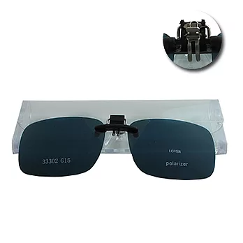 【LOVER】偏光眼鏡夾片-眼鏡族必備！超遮陽 夾式可掀 超輕材質(33302 # 共二色-中型)綠色