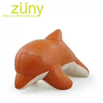 Zuny-海豚造型擺飾書檔(Dura-黃褐色)
