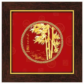 鹿港窯-立體金箔畫-節節高昇(圓形系列21x21cm)