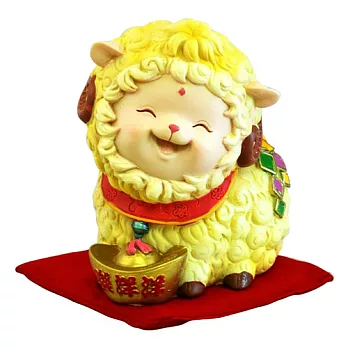 鹿港窯-羊年吉祥物-樂洋洋存錢筒(坐)