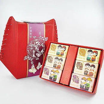 宜立禾米舖 大力米-大紅瓦楞紙禮盒 (300gX6入)幸福抱稻心心相印禮盒