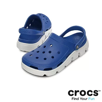 Crocs - 中性 - 動力迪特平底鞋 -39.5寶藍/牡蠣色