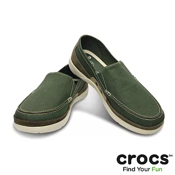 Crocs - 男款 - 風尚沃爾盧 -39.5軍綠/水泥灰色