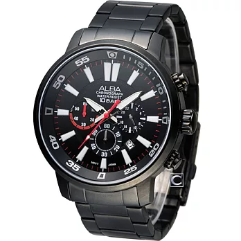 ALBA 雅柏 競速潮男計時腕錶 VD53-X176SDAT3707X1