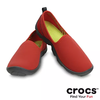 Crocs - 女款 - 女士迪特輕盈鞋 -35火焰紅/炭灰色