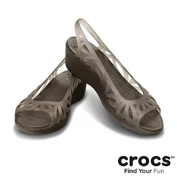 Crocs - 女款 - 阿德端娜 3 代小坡跟鞋 -38深咖啡/深咖啡色