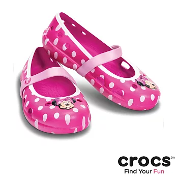 Crocs - 童 - 米妮琦莉輕便鞋PS -24糖果粉/肉粉色